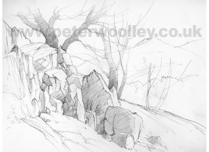 Rocks at Grasmere (Pencil Sketch)