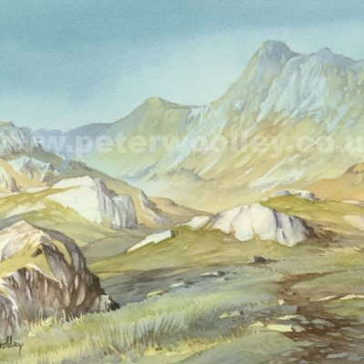 Langdale Pikes from High Tilberthwaite (Original Watercolour)