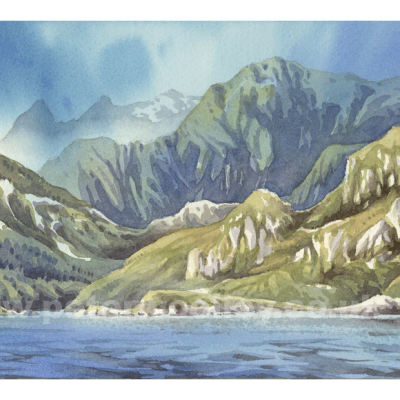 English Narrows Passage, Chile (Original Watercolour)