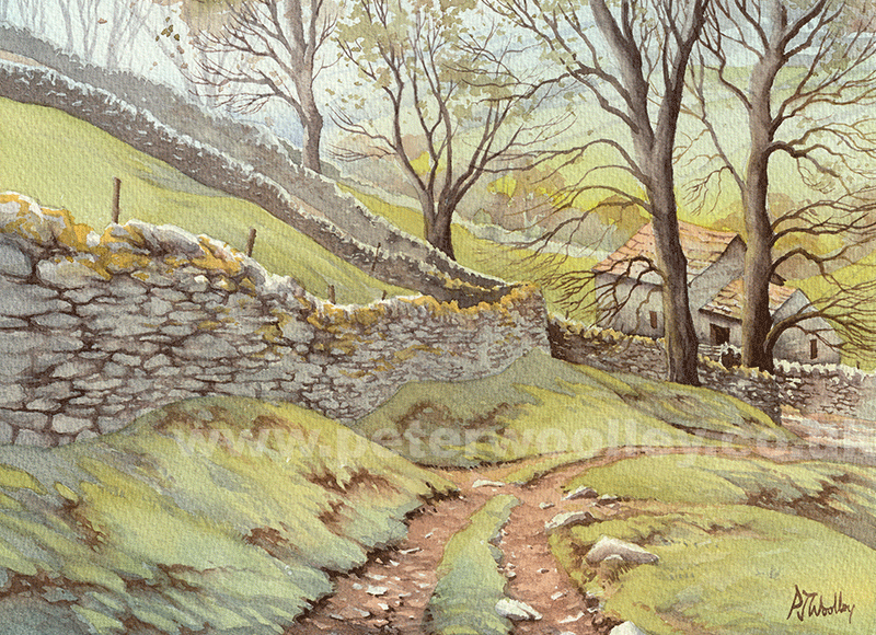 Spring Shadows, Kisdon Hill (Original Watercolour)