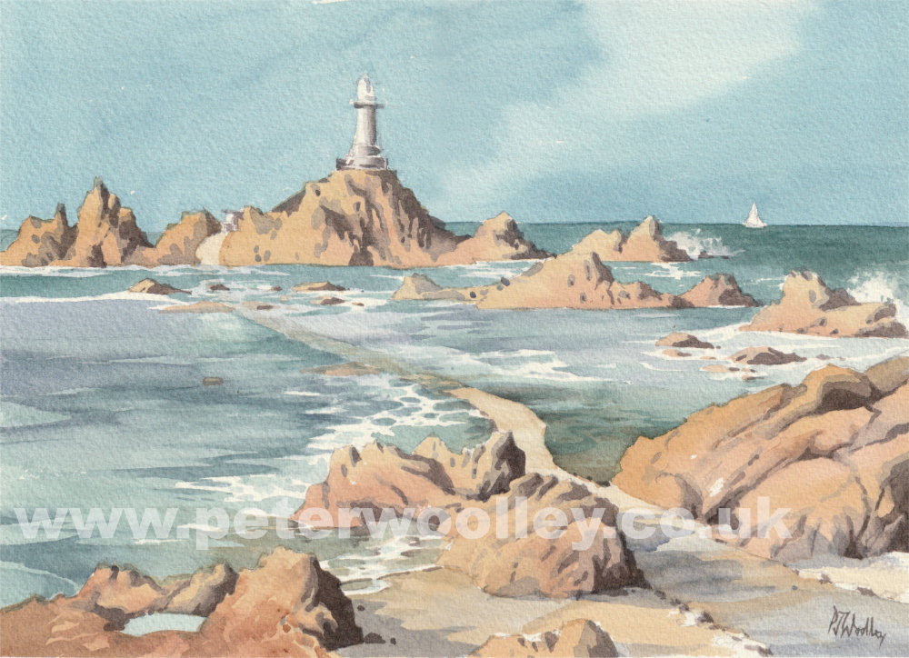 La Corbiere, Jersey (En Plein Air) (Original Watercolour)