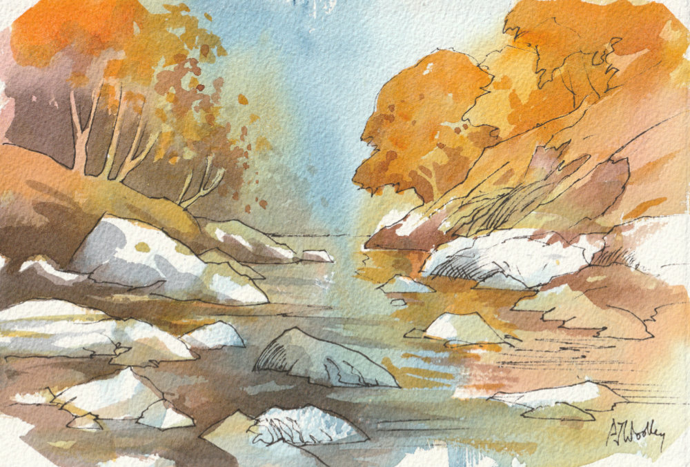 Line and Wash (Original Watercolour) (Afternoon Class)