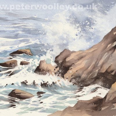 Wild Waves (1) (Original Watercolour)