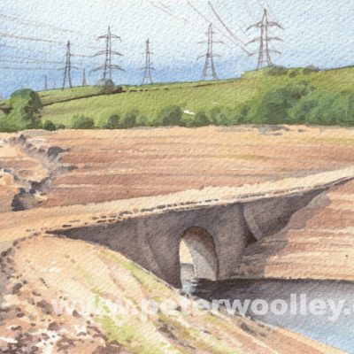 Low Water, Baitings Reservoir (Original Watercolour)