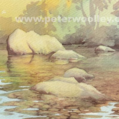 Rock Reflections (Original Watercolour)