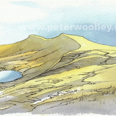 Pen-y-Fan Line and Wash (Original Watercolour)